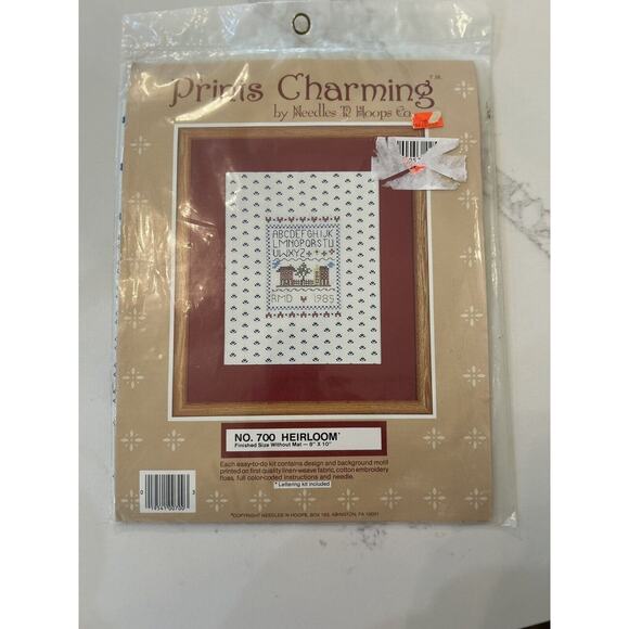 Vintage Prints Charming Heirloom Cross Stitch Kit Sampler by Needles NHoops #700 - Picture 3 of 5